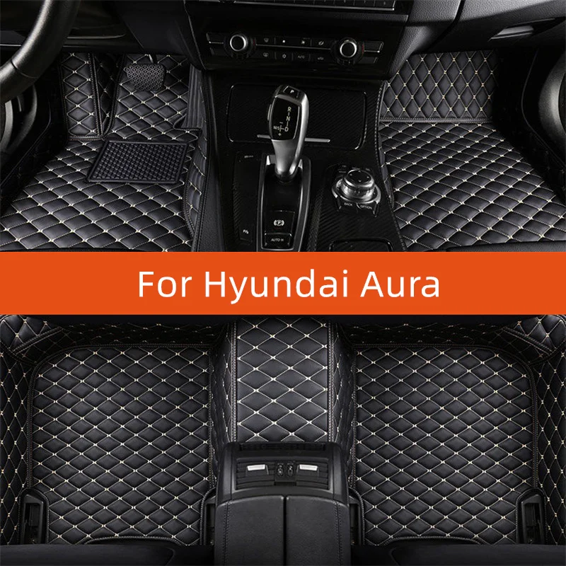 

Custom Leather Car Floor Mat For Hyundai Aura 2020 2021 2022 2023 2024 2025 2026 2027 Car Mat Interior Accessories