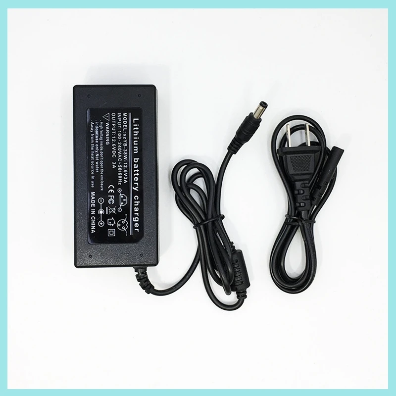 1/2/5PCS 12.6V 3A Lithium Battery Charger Rectangular Convertible Light Lithium Charger US/EU Plug Power Adapter B2