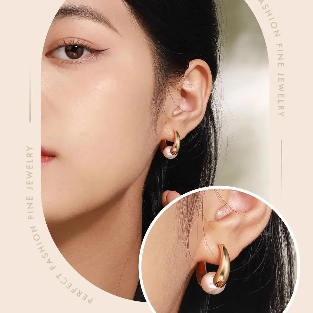 18K gold akoya pearl earrings