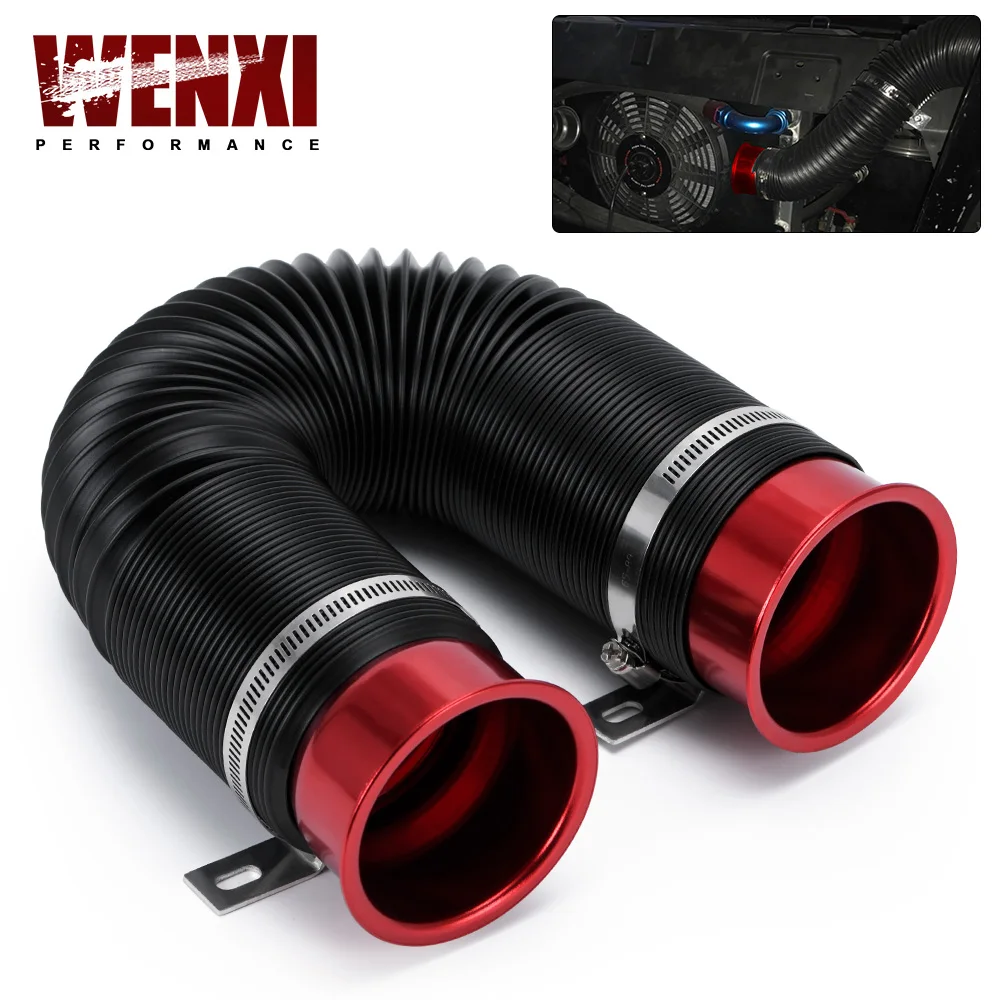 76mm / 3 inch Universal Flexible Car Engine Cold Air Intake Hose Inlet Ducting Feed Tube Pipe With Connector & Braket WX-IMK15R