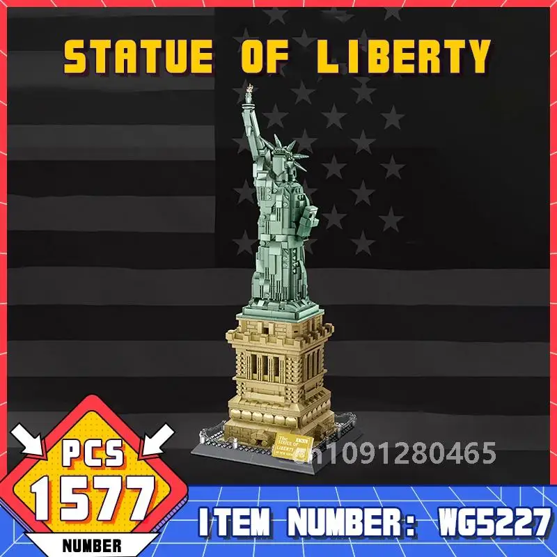 WG5227 1577Pcs Bricks 1/ 1 World Architecture Liberty Statue Model Building Blocks/Plastic Toys For Kids Adult boys Gift