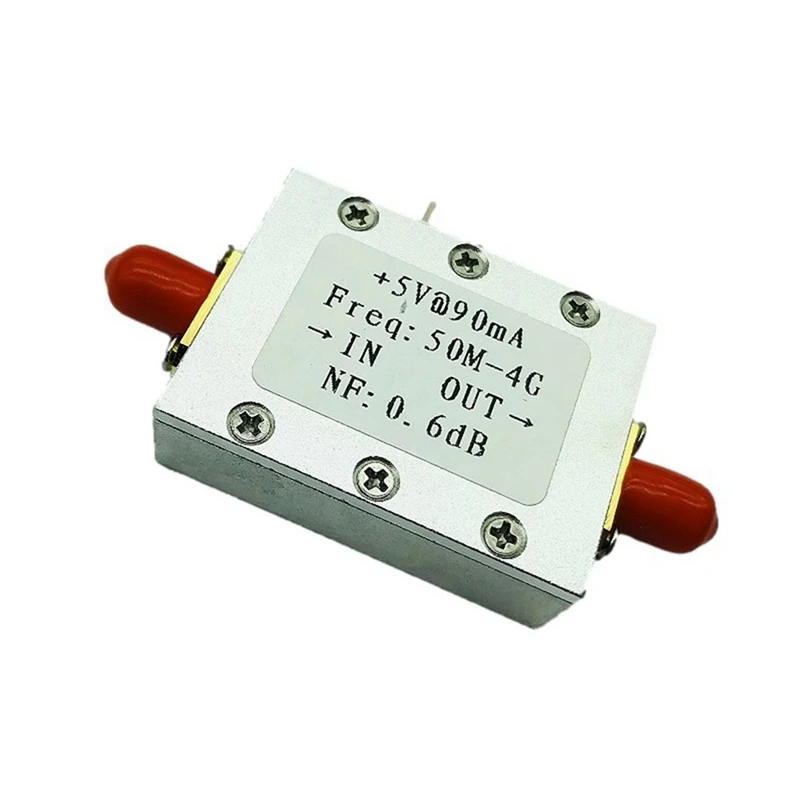 Ultra Low Noise NF=0.6DB High Linearity 0.05-4G Wideband Amplification LNA Input Down To RF Module Durable Easy Install