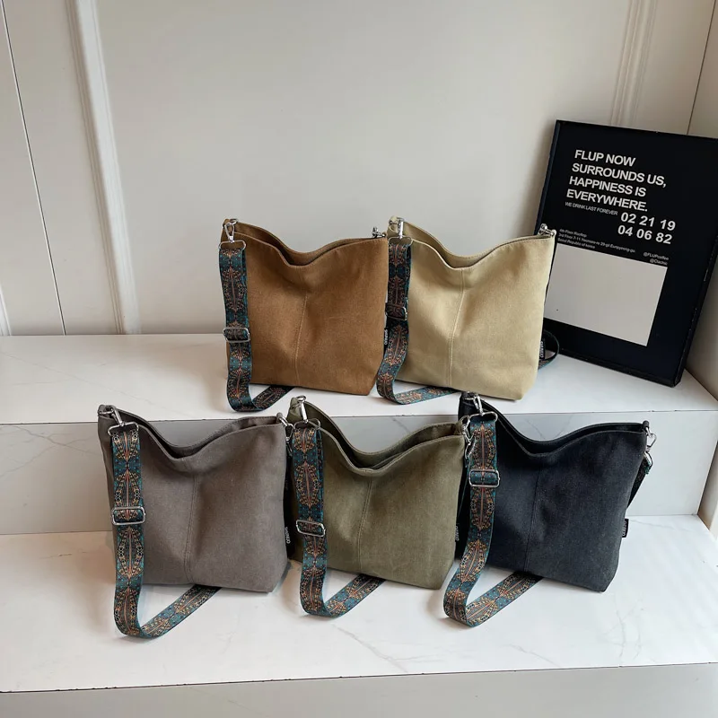 

Fashion Women Canvas Shoulder Bag High Quality Ladies Handbags Crossbody Bags for Women Casual New Female Zipper Messenger Bag