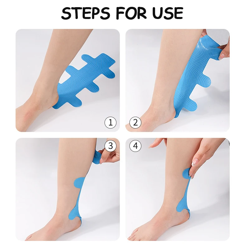 Vorgeschnittenes Kinesiologie-Tape, elastisches Übungsmuskel-Patch, Typ I, wasserdicht und atmungsaktiv, für Sport und Fitness, intramuskuläres Klebeband – Detail 10