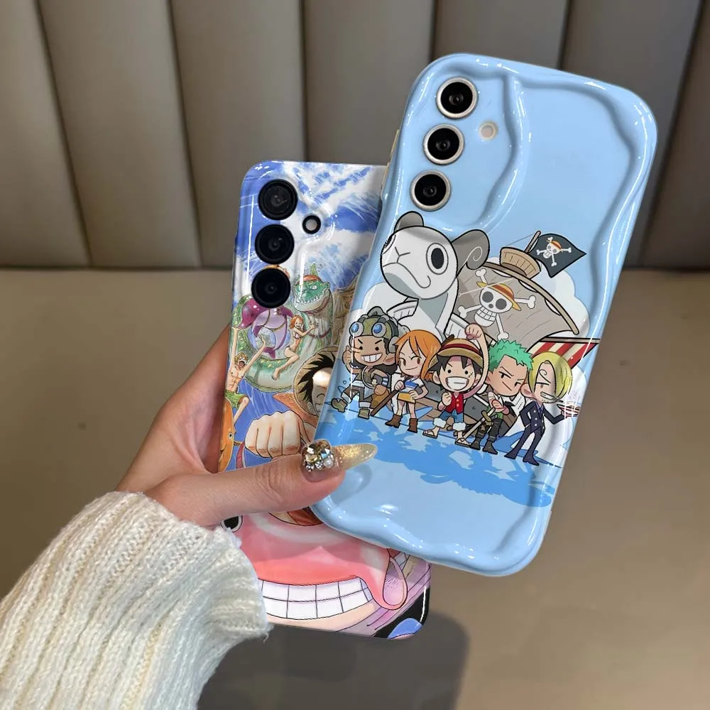 

Hot anime One Piece Cute For Samsung Galaxy A73 A53 A25 A34 A51 A54 A35 A55 A33 A56 A04 4G 5G Feilin Wave Oil Shell
