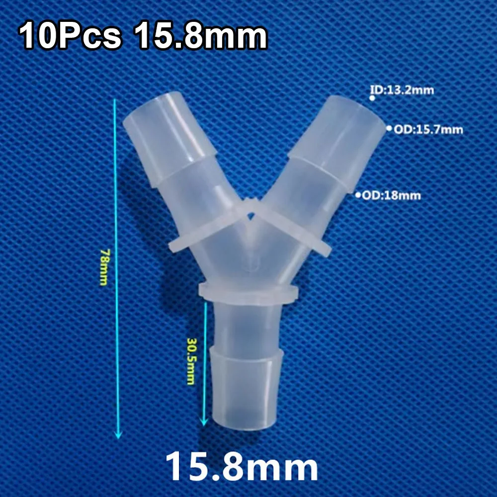 

10 шт. новый тройник Y-типа 2,4-15,8 мм, полипропилен, полиэтиленовый пластик, 3-ходовой разъем, мягкие фитинги для шлангов для фитингов для аквариумных рыб