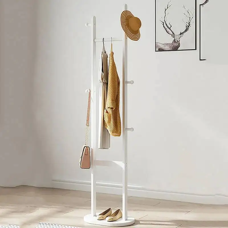 Saving Place Floor Clothes Rack Wooden Girls Bedroom Standing Clothes Rack Free Shipping Arara De Roupa Clothing Store Furniture