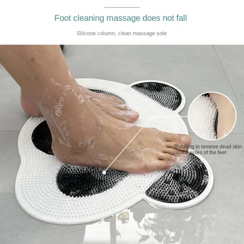 Panda Massage Pad Bathroom Anti-skid Pad, Shower Foot and Back Rub Cleansing Anti-Itch, Super Absorbent Non-Slip Carpet Mat