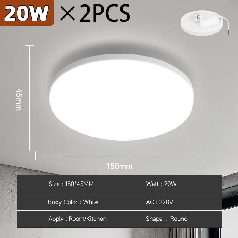 CANMEIJIA LED Deckenleuchten Moderne Deckenleuchte 18/30/40/72W Led 220V Deckenleuchten Runde Wohnzimmer Schlafzimmer Innen Küche Beleuchtung Lampe 6