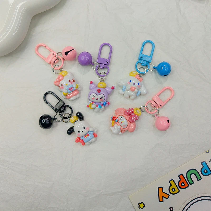 Cartoon Kawaii Anime Sanrio Keychain Cute Fashion Earphone Case Pendant Sweet Backpack Decoration Accessories Birthday Gifts