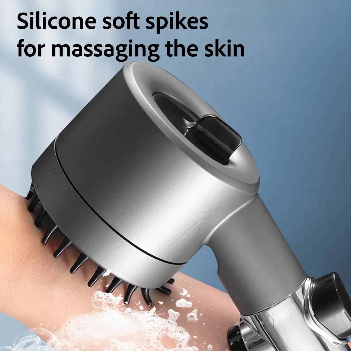 Multi-level pressurized handheld shower head with massage function and filter cartridge to filter impurities portable for travel
