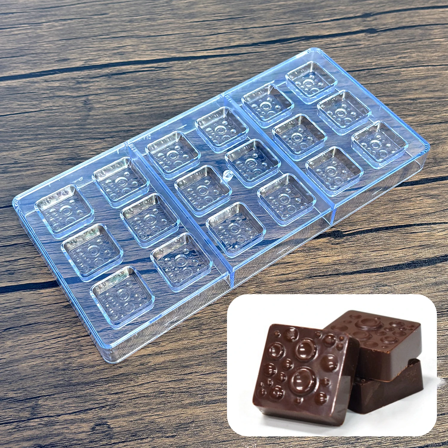 Plastic Raindrop Block Chocolate Mold, Beginner Friendly Candy & Bonbon Baking Mould
