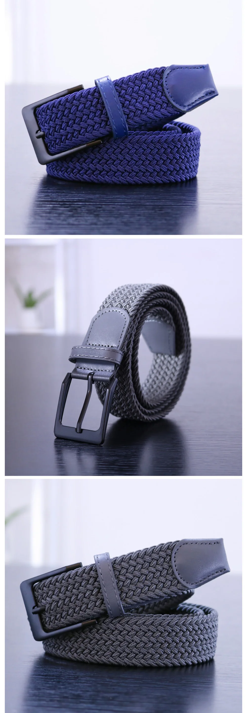 Männer Gürtel Mode Lässig Gewebt Elastische Gürtel Outdoor Sport Dame Taktische Gürtel Strap Klettern Gürtel Mit Hosen Jeans Neutral gürtel – Detail 4