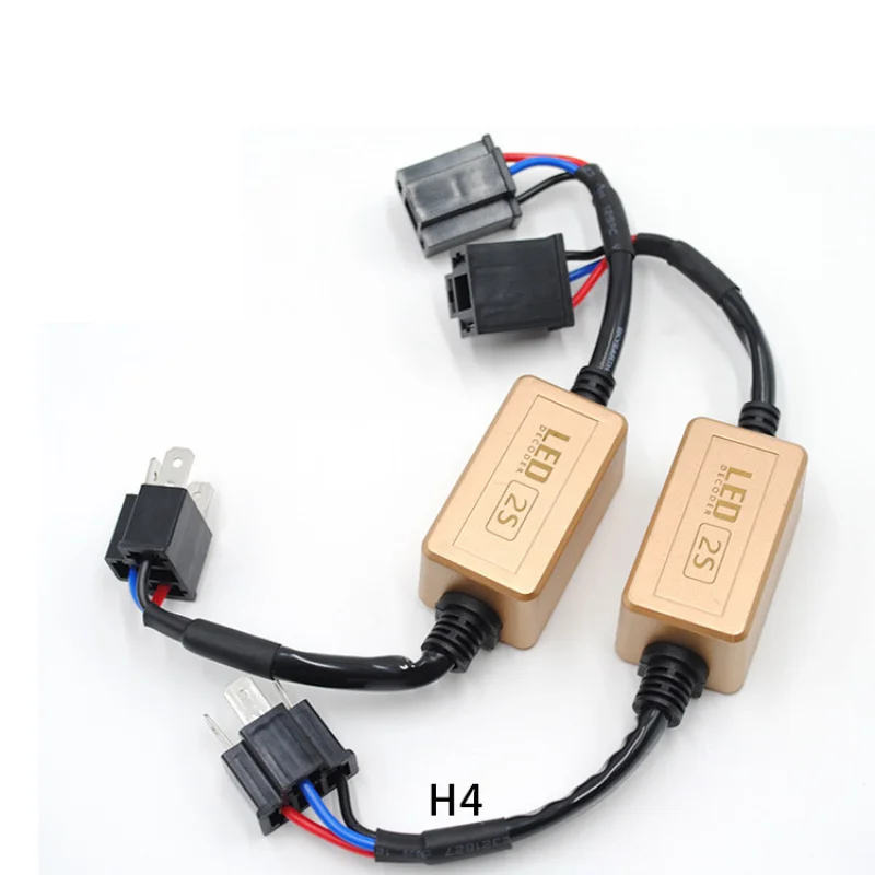 Automobile LED headlights capacitor decoder resistor high power decoder eliminate alarm and prevent interference computer