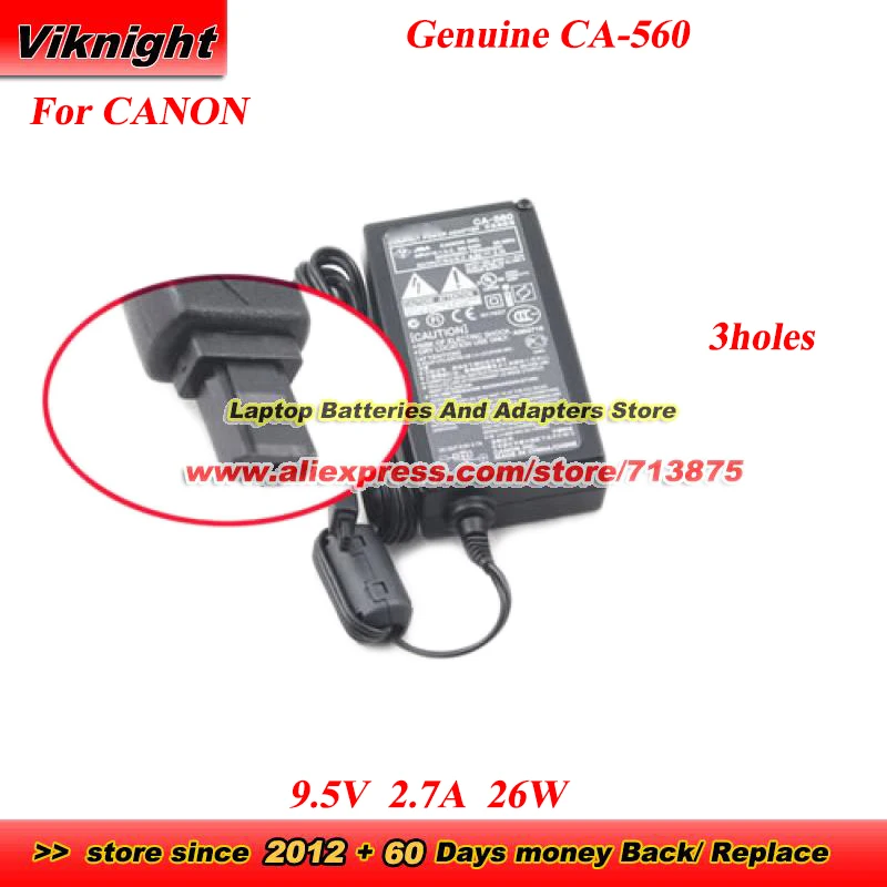 Подлинный CA-560 адаптер переменного тока 9.5 V2.7A 26W для CANON POWERSHOT PRO SERIES G1 G2 G6 ZR50MC DM-PV130 DM-FV30 MVX1I MV30I OPTURA 200MC