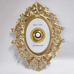 Creative Press for Champagne Bell Sign Decor Doorbell Ring Mini Press Doorbell Home Wall Decor Vintage Desktop Decorations
