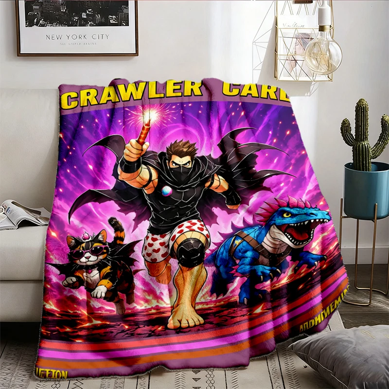 Retro Dungeon Crawler Carl Donut Mongo  Flannel Blanket, DCC Fan Flannel Throw, New Achievement Graphic