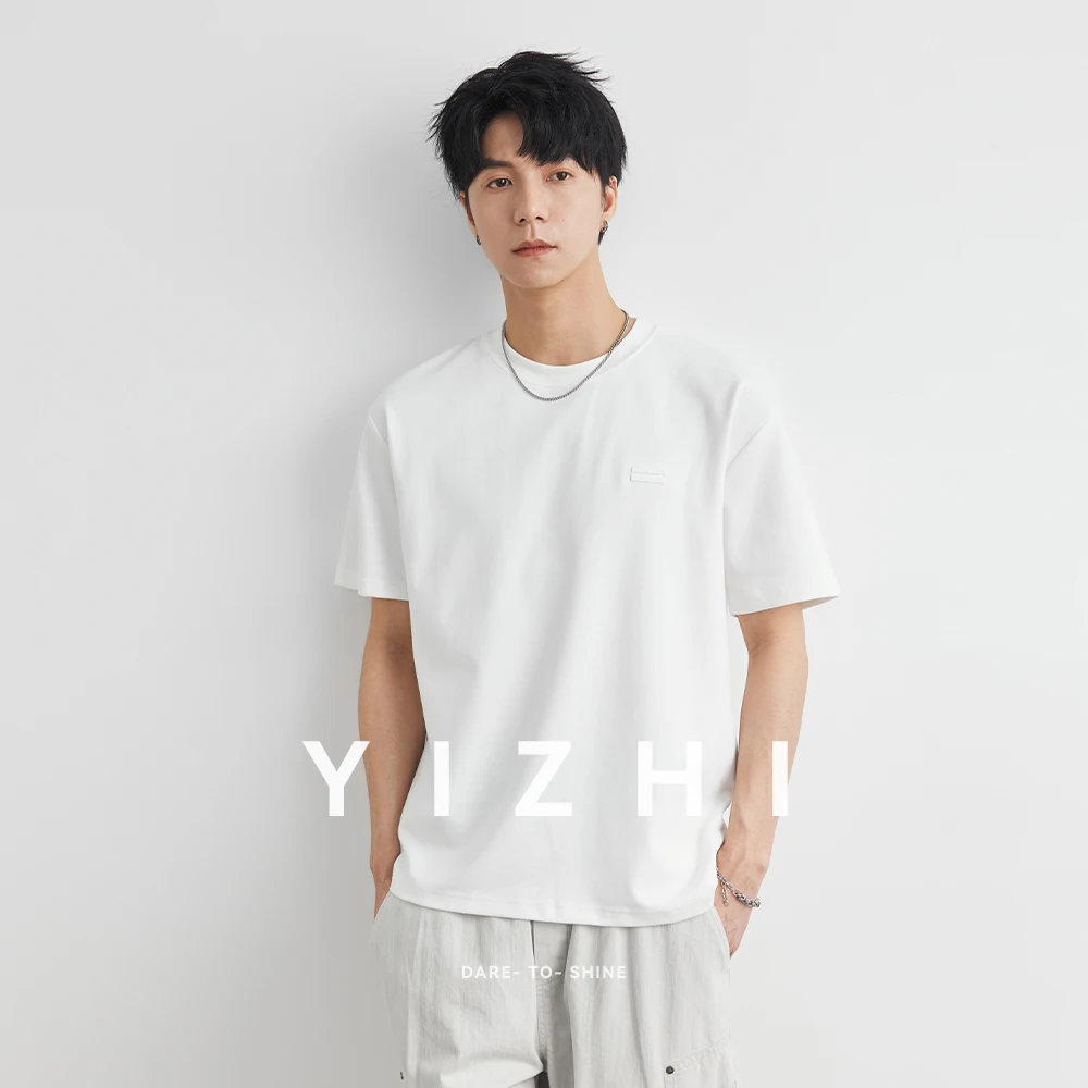 Fashion Men's Modal Solid Color Short Sleeve T-shirt 2025 Summer New Round Neck Loose Half Sleeve Top Cotton Men's Clothing