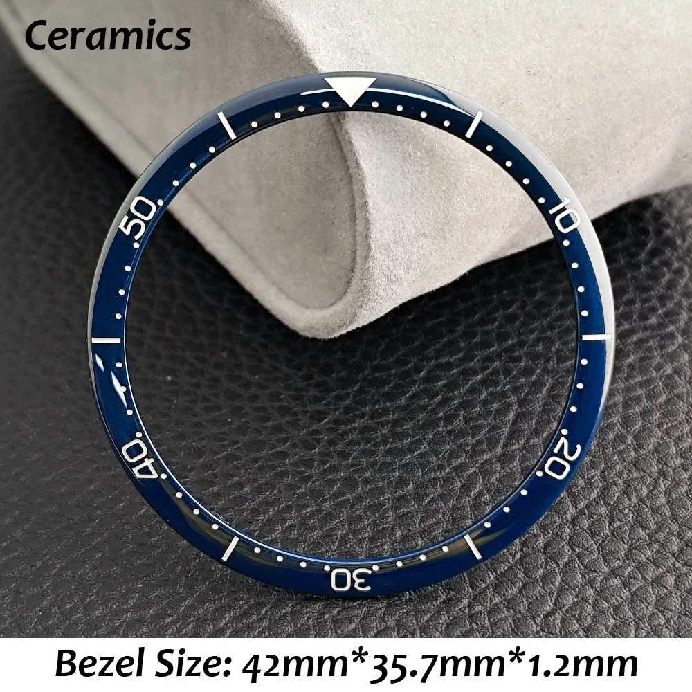 42mm*35,7mm Schräges Keramik-Zifferblatt Schwarz/Grün/Blau/Braun Passend für Uhrengehäuse Ersatz-Zifferblatt Uhrenzubehör für Herren – Detail 7