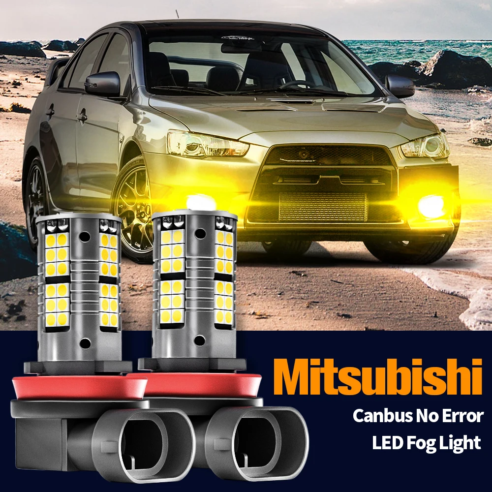 

2pcs LED Fog Light Lamp Blub Canbus H8 H11 H16 For Mitsubishi ASX Colt Eclipse Cross Lancer 8 Outlander 2 3 Pajero Shogun 4