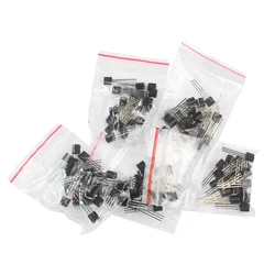 100pcs/set 2N2222 2N3904 2N3906 2N5401 2N5551 NPN PNP Transistor Assorted Kit TO-92 Transistors Set Electronics Kit