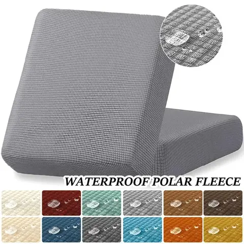 방수 소파 좌석 쿠션 커버 자카드 폴라 플리스 소파 커버 탄성 이동식 소파 커버 애완 동물 어린이 가구 수호자