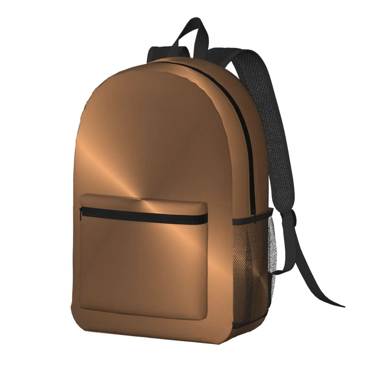 Brushed Copper Backpack Daypack Large Capacity Boys Girls BookBag School Bag Shoulder Bags for Men Women