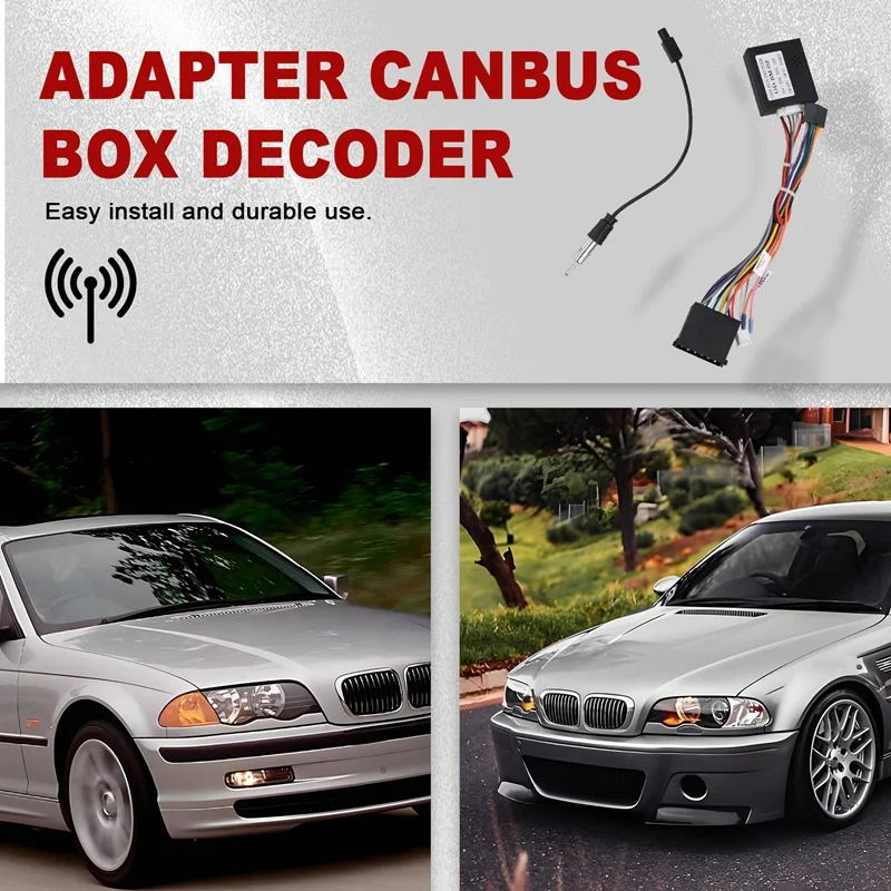 Car Adapter Canbus Box Decoder W/ Wiring Harness Radio Power Cable For BMW E39 E46 E53 X5 5 Series OD-BM-02