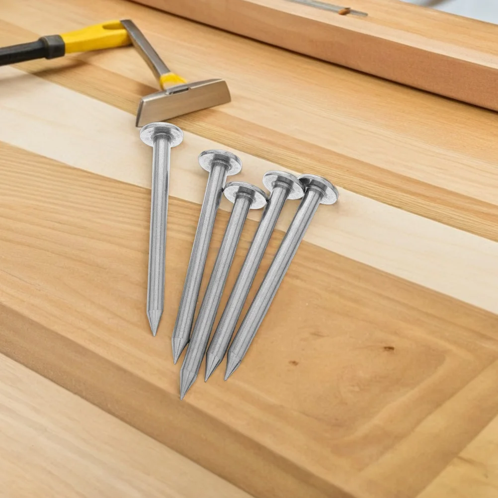 6 шт. гвозди с плоской головкой из нержавеющей стали, прочные сверхмощные маркеры для линии собственности для строительства, ландшафтного дизайна