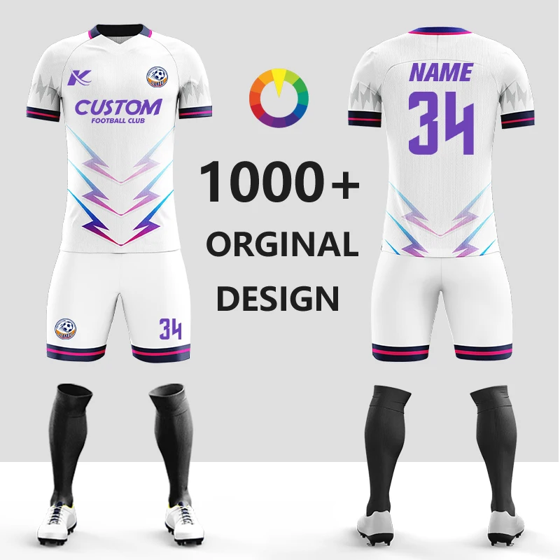 Custom Sublimation Football Jersey Sets Breathable Football Uniform Team Soccer Jersey Set Training Soccer Uniform For Men image 2