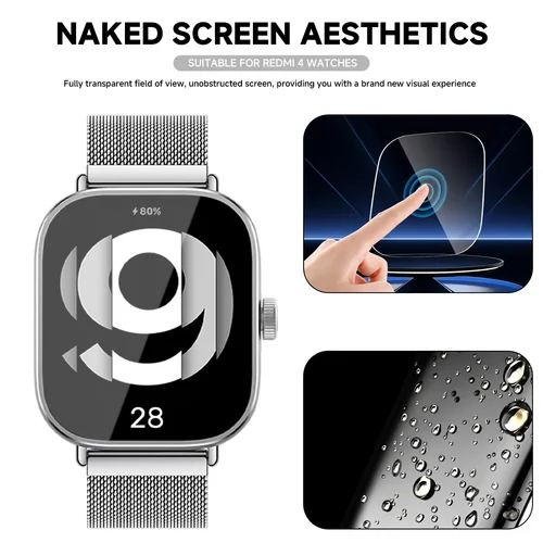Imagen 2 del producto Película de hidrogel para Xiaomi Redmi Watch 5 Active/Lite, Protector de pantalla para reloj inteligente, antiarañazos, película Prottiecve