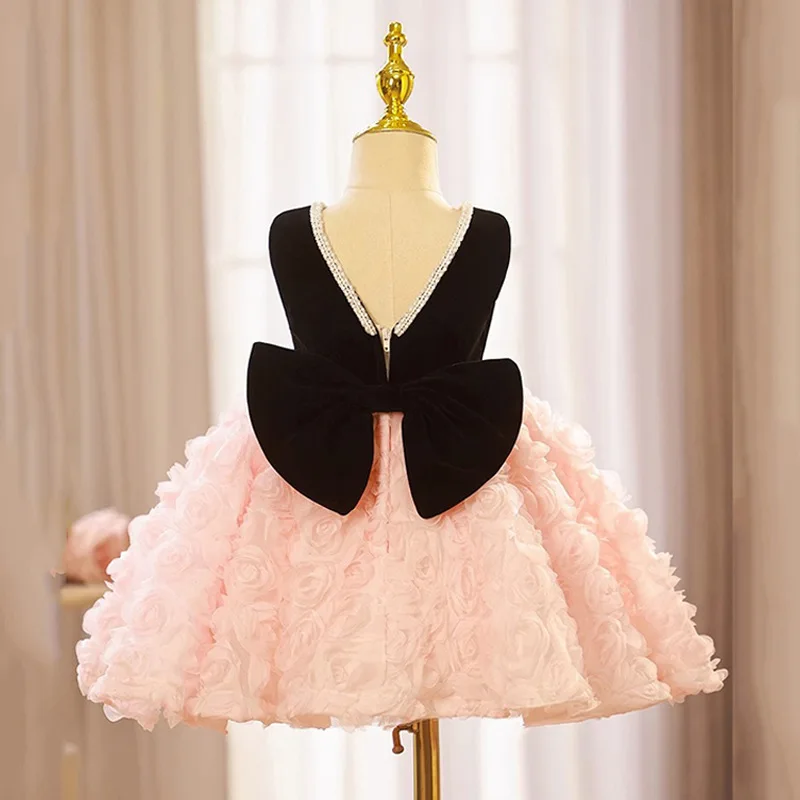 abiti-da-sera-corti-per-bambini-matrimonio-compleanno-principessa-carina-spettacolo-tulle-abiti-di-lusso-per-bambini-ragazza-di-fiori-abito-da-festa-nero-rosa