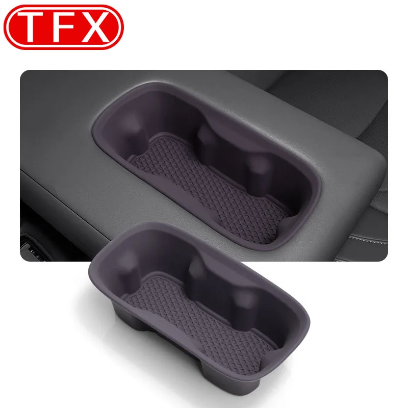 For Xiaomi SU7 2024 Car Styling Rear Row Anti Slip Shock-absorbing Cup Cover Silicone Cup Pad Fixed Cup Holder Auto Accessories