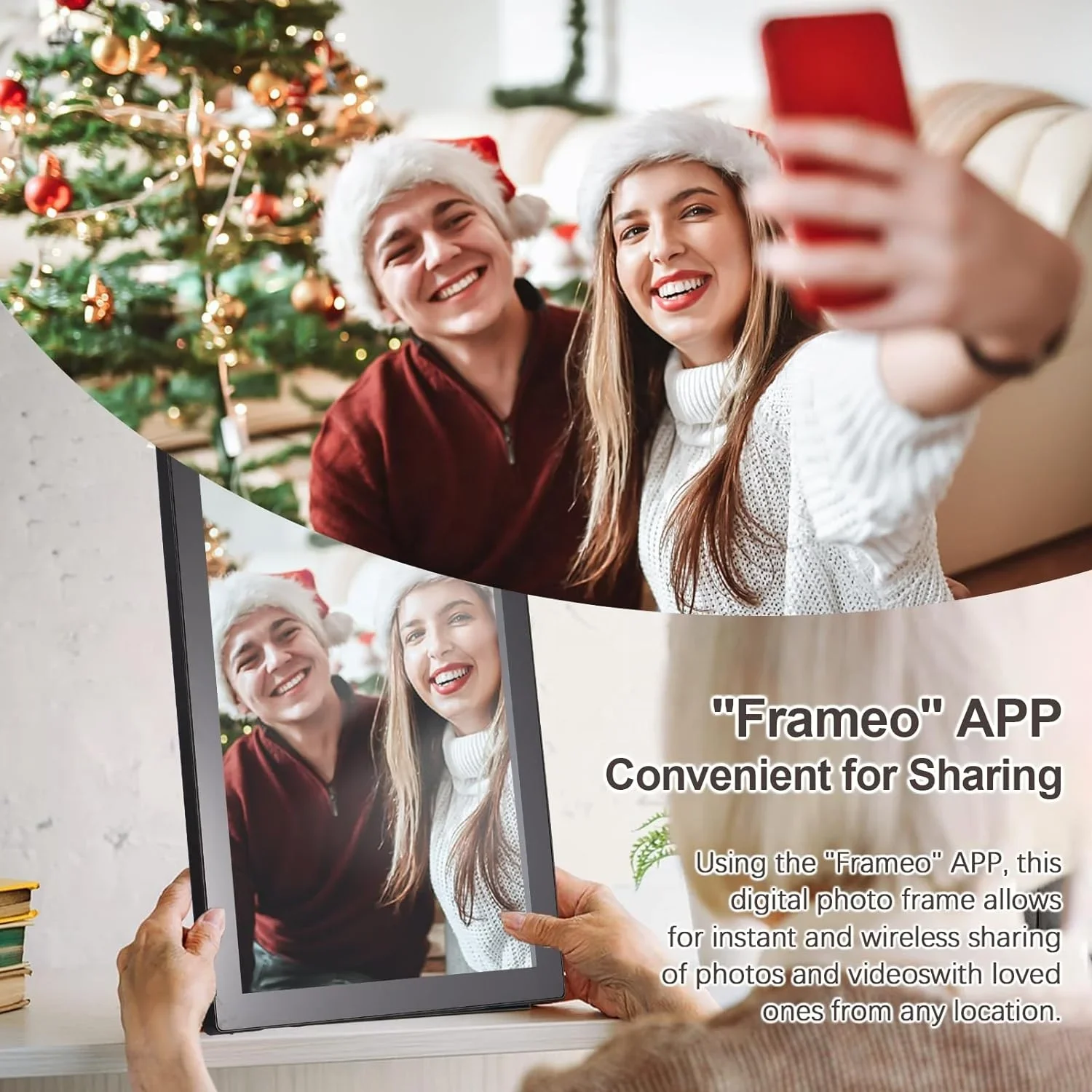 21,5-calowa cyfrowa ramka na zdjęcia Wi-Fi Duża cyfrowa ramka na zdjęcia Ekran dotykowy IPS 32 GB Automatyczne obrót Udostępnij zdjęcia za aplikacją Frameo