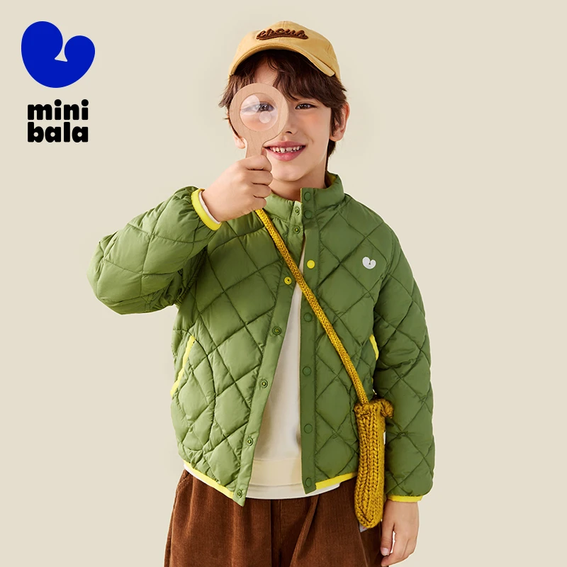 

Mini Balabala Kids Lightweight Padded Jacket Autumn Transition Windproof Waterproof Outerwear