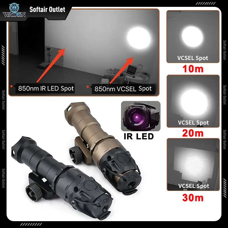 WADSN KIJI K1 850NM VCSEL Scout Light IR Illumination Weapo n Light KIJI Infrared Lamp Enhanced Version Hunting Flashlight Metal