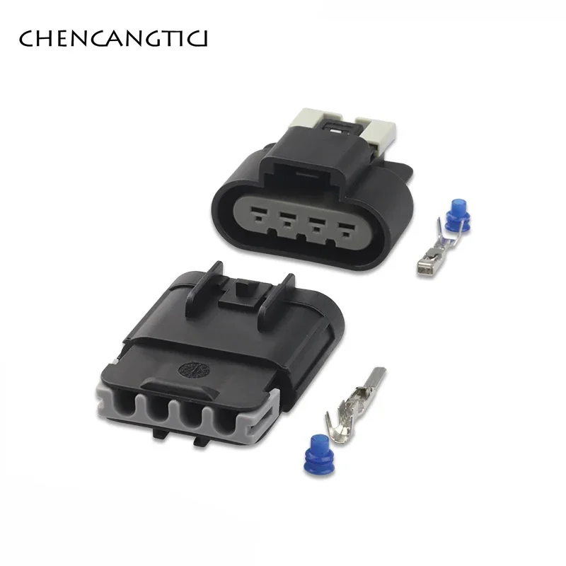 1 Set Delphi 4 Pin Auto Waterproof Connector Fuel Electric Gasoline Pump Socket Male Female Plug for Buick 15326633 15326631