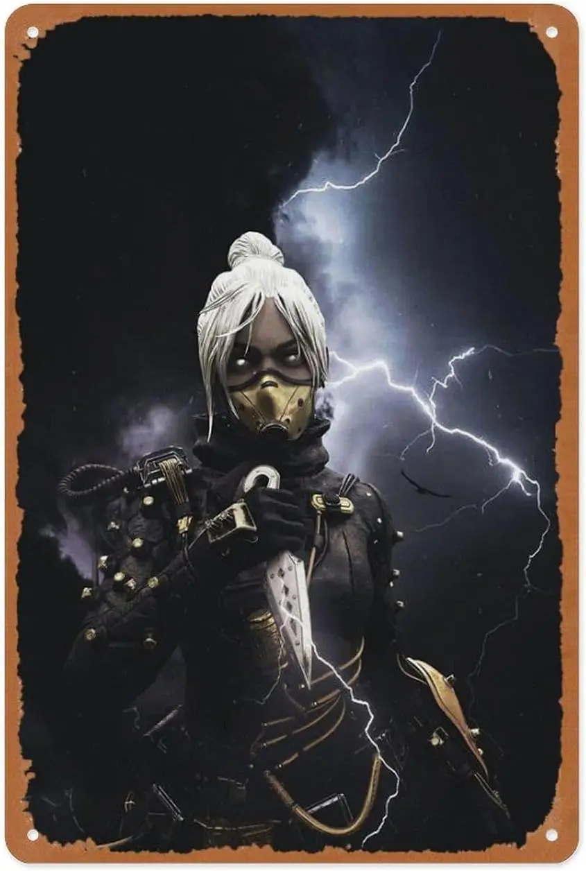 Vintage Metal Sign - Apex Legends Wraith The Best - 8x12 Inch Wall Art for Garage, Man Cave, Game Room, Coffee House Or Home Bar