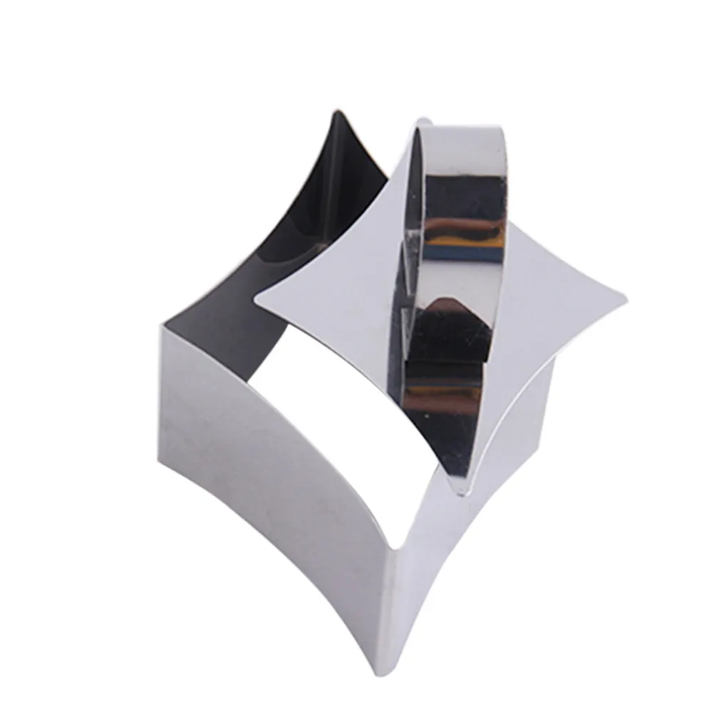 Juego de Moldes para Hornear y Hacer Sushi de Acero Inoxidable con Empujador, Molde para Dar Forma a Alimentos, para Pasteles, Galletas, Verduras, Frutas, Cortador de Moldes para Pasteles