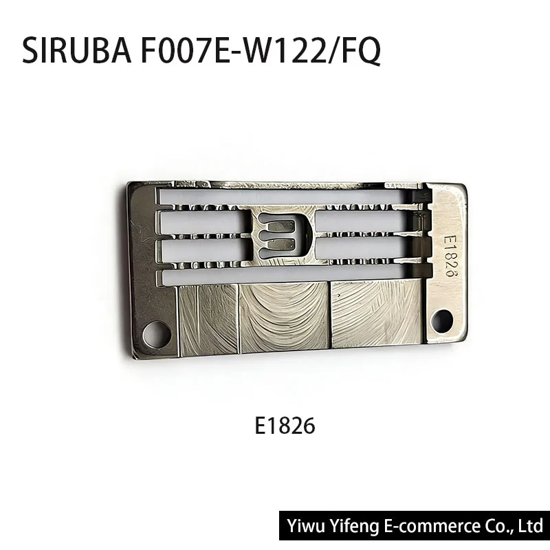 Placa de aguja Q X YUN E1826 para máquinas de coser de puntada de cubierta de 3 agujas y 5 hilos de las series SIRUBA F007E-W122/FQ F007 C007 - Piezas de repuesto