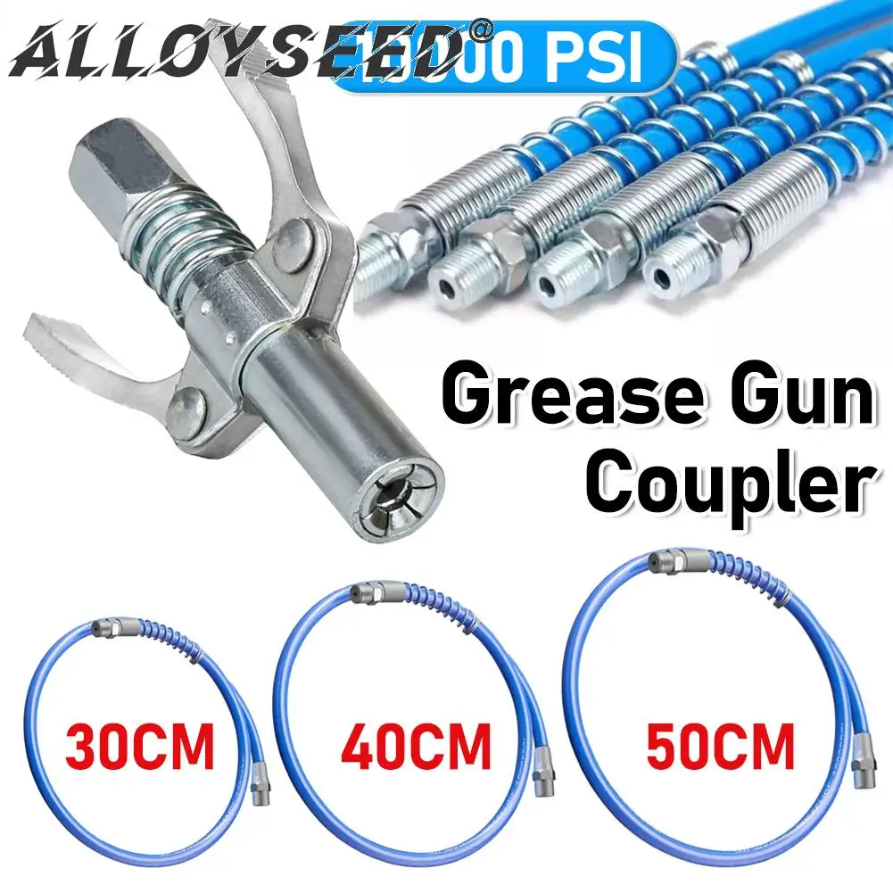 

Grease Gun Coupler 10000 PSI Car Syringe Lubricant Tip Grease Nozzle for Repair NPTI/8 Oil Pump Quick Release Grease Tip Tool