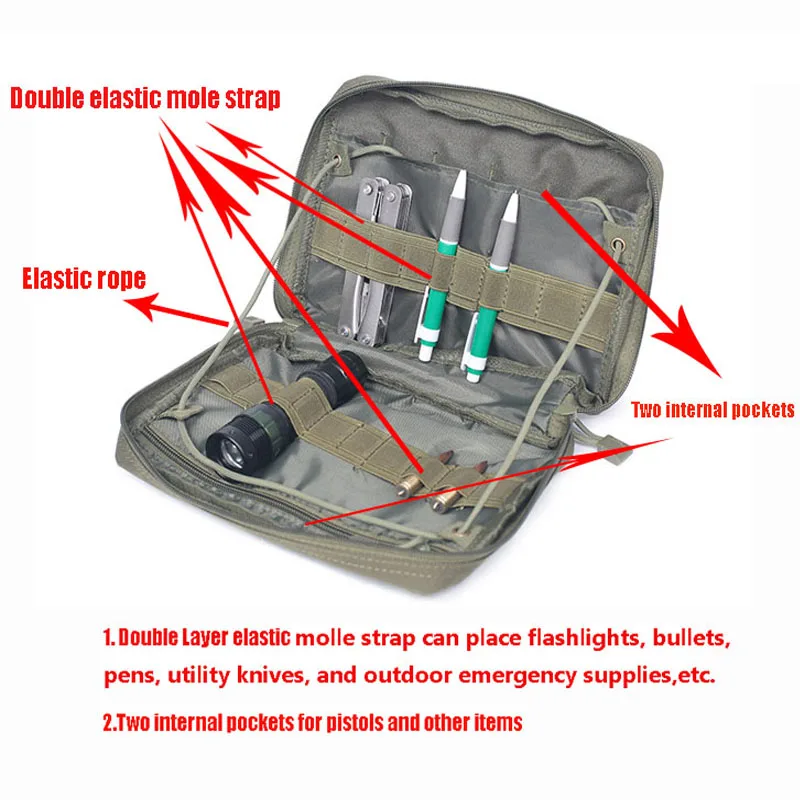 Imagem -04 - Outdoor Emt Sport Bolsa Kit Médico Molle Pouch Pacote de Emergência Camping Hunting Utility Edc Bag