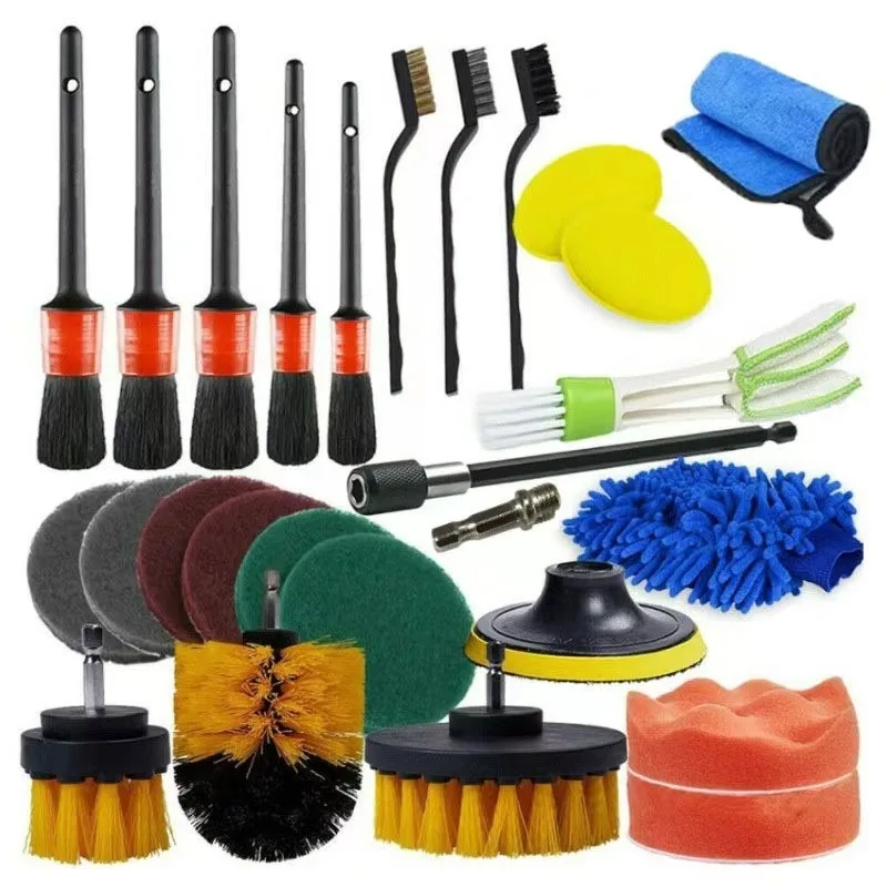 AAAAElectric Drill Brush Cleaning Set 27 Pieces Car Air Conditioner Brush Row Trend Detail Brush