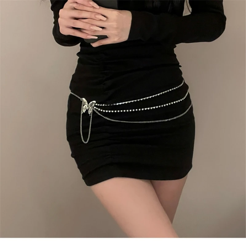 Waist Belt Hot Girl Sexy Butterfly Adjustable Body Chain for Dress Stage