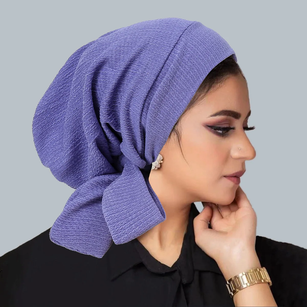 

Pre-Tied Muslim Women Hijab Bonnet Ruffle Turban Chemo Cap Underscarf Hair Loss Cancer Hat Islamic Beanie Headwear Scarf Mujer