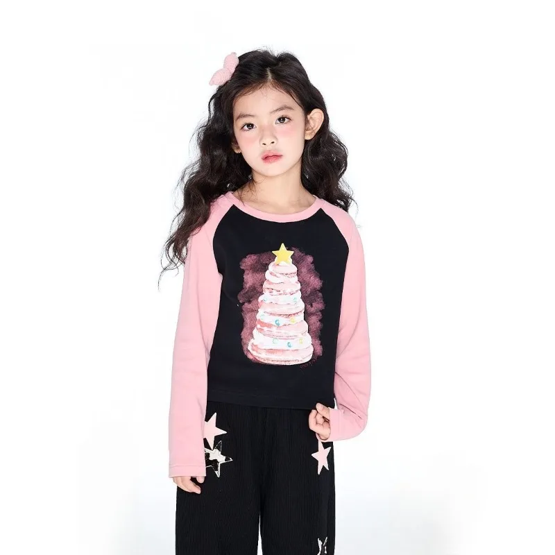 

Cartoon Printing Clothes Girl 10 To 12 Years Old 6 7 From 5 Teen Elementary Student Fashion Girls Clothing Children's T-shirt 11