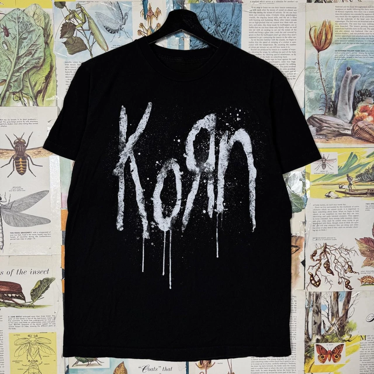 Korn Follow The Leader Cotton Printed T-Shirt Double-Sided Metal Band Tee Men's and Women's Oversize Couple Tee Tops