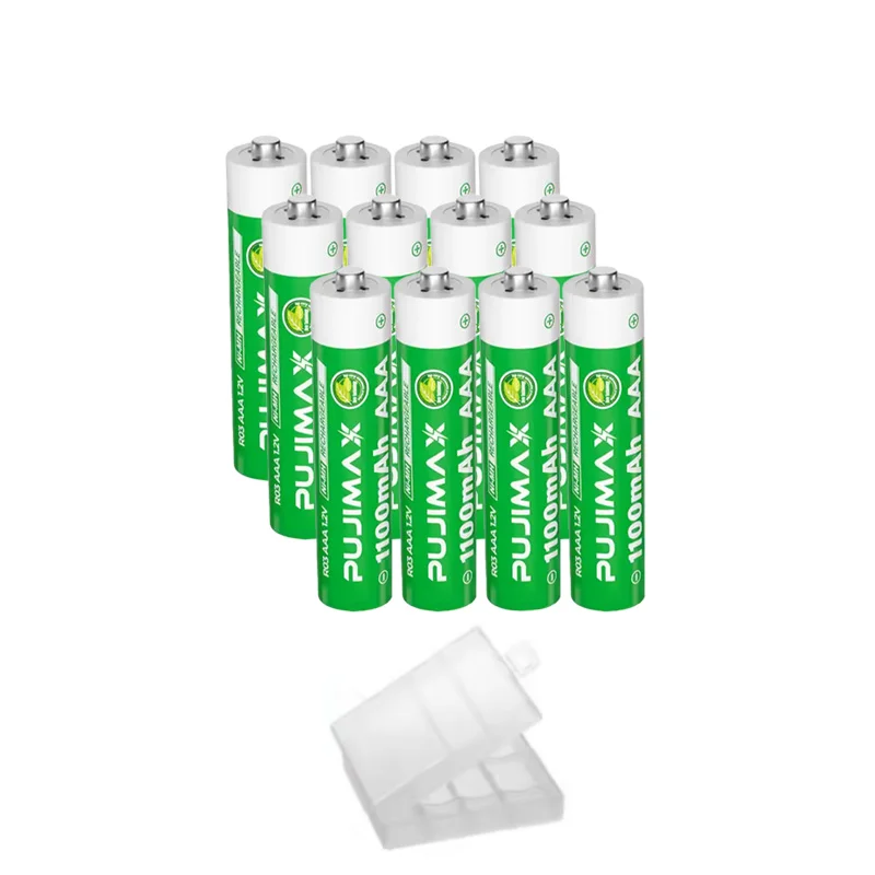 

PUJIMAX 4-12PCS 1.2v Size AAA 1100mAh R03 100% original NiMH Rechargeable For Temperature Gun Remote Control Mouse Toy batteries