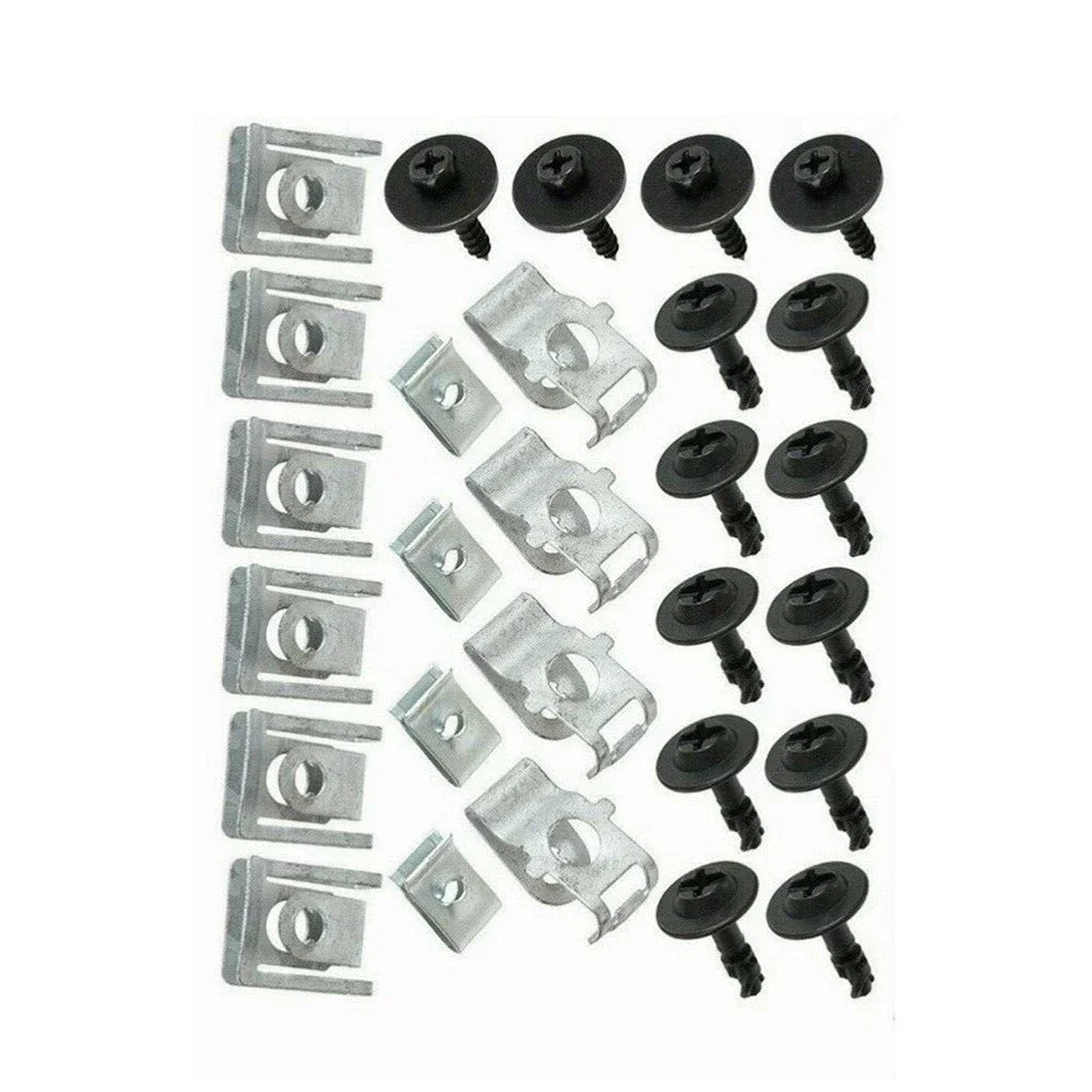 28pcs Undertray Engine Under Cover Fixing Clips Shield Trim Panel Screw ENGINE UNDERTRAY UNDER COVER CLIPS For AUDI A4 B8 A5 8T