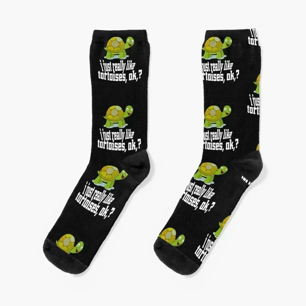 

I Just Really Like Tortoises, okay Socks basketball essential Stockings Socks Men Women's